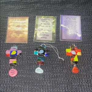 Colorful Stained‎ Glass Cross Ornaments
